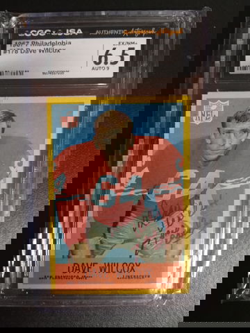 1967 Philadelphia #178 Dave Wilcox RC Auto CGC JSA 