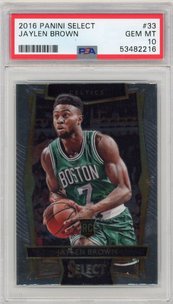 JAYLEN BROWN RC 2016-17 Panini Select Rookie PSA 10 #174