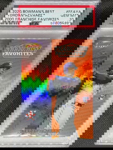 PSA 10 2020 Bowman’s Best Yordan Alvarez 2000 Franchise Favorites #FFAYA RC Low Pop