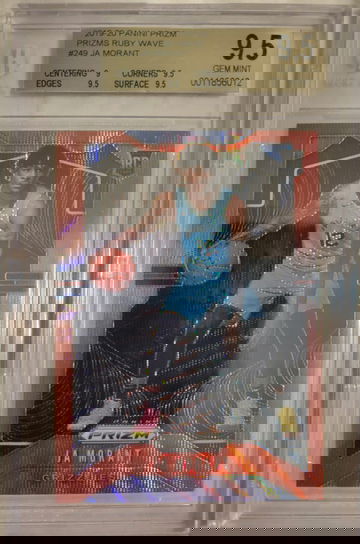 2019 Panini Prizm Ruby Wave Prizm  Ja Morant #249 Bgs 9.5