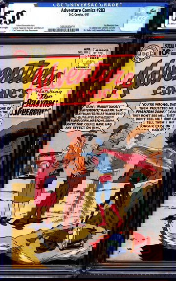 Adventure Comics #283 (1961) CGC 5.0 -- O/w to w; 1st General Zod & Phantom Zone