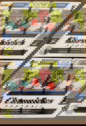 2020 Panini Chronicles Football Lot of 2 Mega Boxes