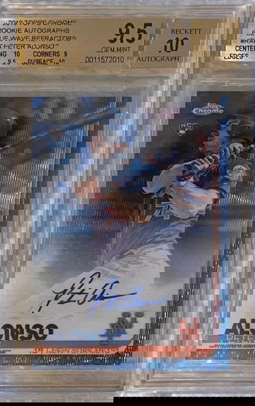 Pete Alonso 2019 Topps Chrome Auto Blue Wave Refractor