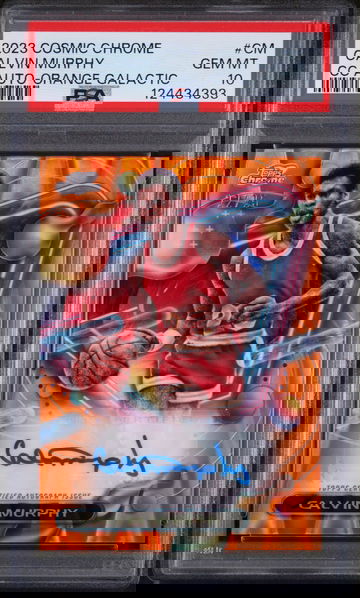 2023 Topps Cosmic Chrome Cosmic Chrome Autograph Orange Galactic Calvin Murphy #CM /25 PSA 10