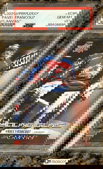 2020 UD Young Guns Canvas Pavel Francouz RC PSA 10 Gem Mint #C96 avalanche