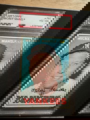 1967 TOPPS #150 MICKEY MANTLE PSA 4 CENTERED SHARP