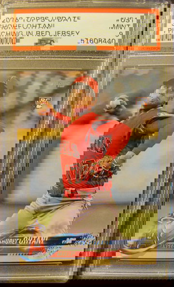 2018 Topps Update Shohei Ohtani Pitching In Red Jersey PSA 9 Mint