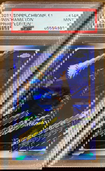 2021 TOPPS CHROME F1 SAPPHIRE LEWIS HAMILTON #148 PSA 10 GEM MINT