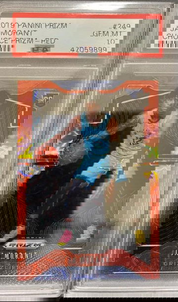 Ja Morant #249 2019 Panini Prizm Choice Red Prizm /88 PSA 10