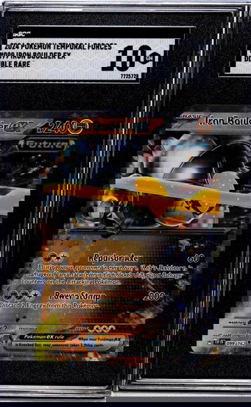 2024 Pokemon Temporal Forces #099 Iron Boulder Ex Double Rare SGC 10