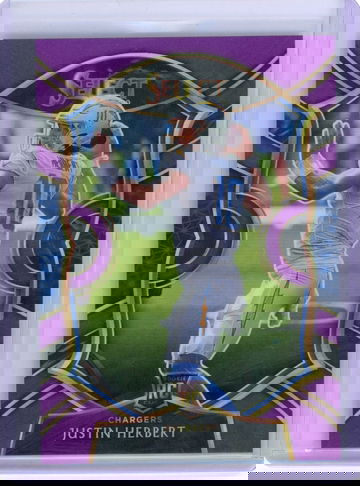 2020 Select Justin Herbert #44 Purple Prizm /75