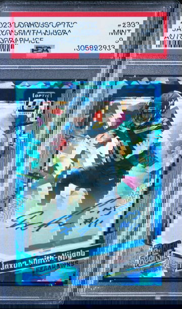 2023 Donruss Optic Jaxon Smith-Njigba Blue Ice RC Auto /15