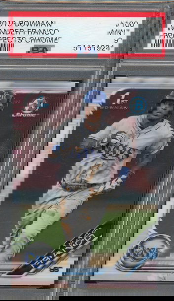 Wander Franco 2019 Bowman Chrome Prospects 1st Bowman Rookie #100 PSA 9