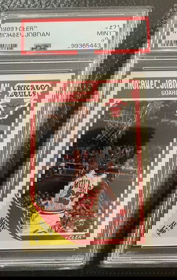 1989 Fleer Michael Jordan Card #21 Chicago Bulls HOF PSA 9 MT 