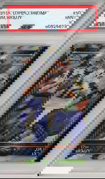 2015 TOPPS CHROME TOM BRADY #50 NEW ENGLAND PATRIOTS PSA 9 MINT