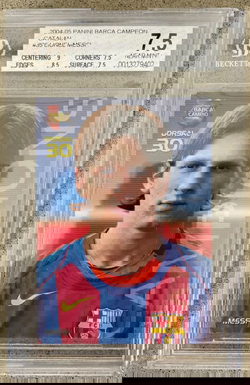 2004 Lionel Messi Barca panini #35 rookie BGS 7.5
