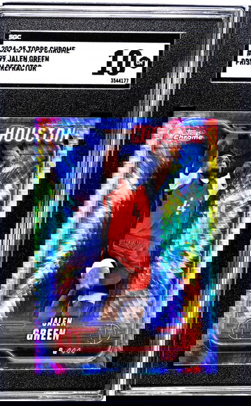 2024-25 Topps Chrome #199 Jalen Green Prism Refractor SGC 10