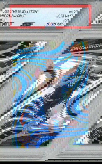 2022 PANINI REVOLUTION CUBIC #92 NIKOLA JOKIC /50 DENVER NUGGETS PSA 10