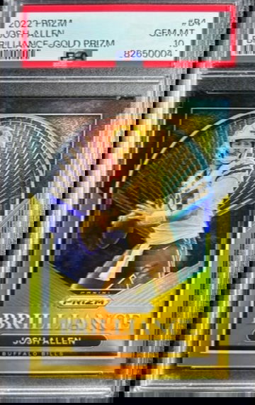 2022 PRIZM BRILLIANCE GOLD #B4 /10 SSP JOSH ALLEN PSA 10 GEM MINT BUFFALO BILLS