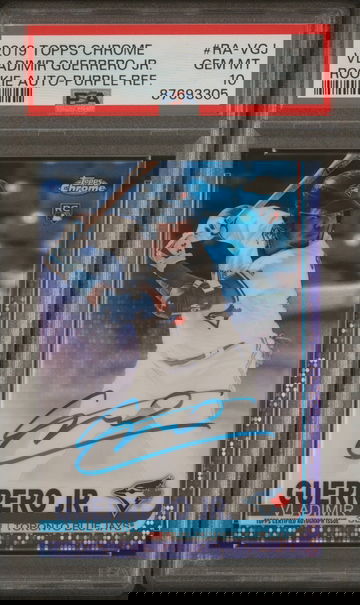 2019 Topps Chrome Vladimir Guerrero Jr. Rookie Auto Purple Refractor /250 PSA 10