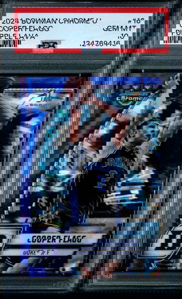 2024 COOPER FLAGG Bowman Chrome U Purple Lava Rookie #16 PSA 10 RC