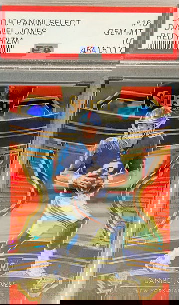 Daniel Jones select red prizm concourse PSA 10 26/99