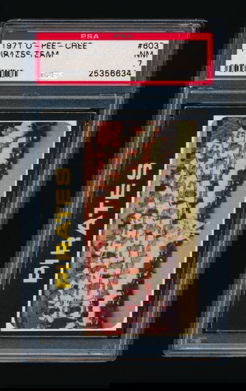 1971 OPC #603, Pirates Team Card (Clemente, Stargell) PSA 7 NM !