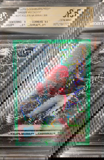 KYLER MURRAY 2019 Donruss Optic Green Velocity #152 Rated Rookie BGS 9.5 GEM MINT