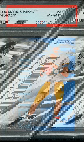 2000 Skybox Impact #27 Tom Brady Rookie RC PSA 8