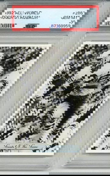 1992 All World #286 ROGER STAUBACH CARD DALLAS COWBOYS PSA 10 LOW POP