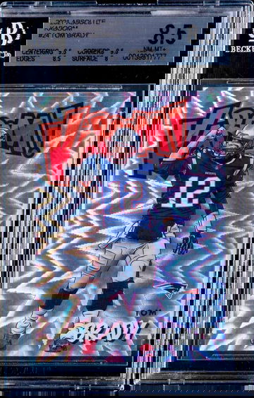 2021 Tom Brady Panini Absolute Football Kaboom Vertical Holo BGS 8.5 #K24 KABOOM! Patriots SP