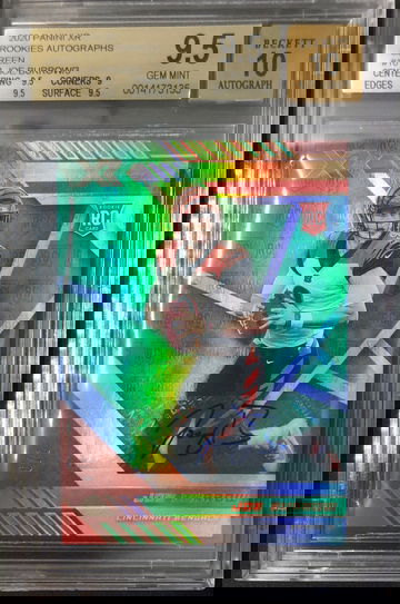 JOE BURROW 2020 Panini XR RC SSP #101 Green Auto #2/3 BGS 9.5 GEM MINT 10 Auto