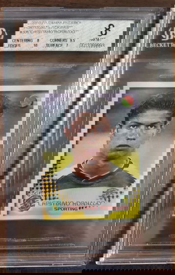 2002-03 Futebol Portugal Cristiano Ronaldo #306 RC Sticker - BGS 8