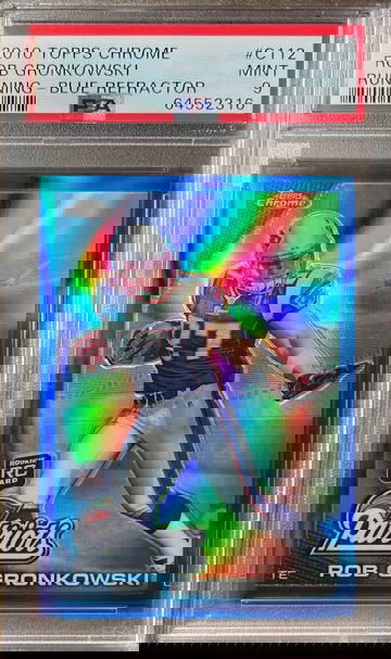 2010 Topps Chrome Rob Gronkowski Rookie Blue Refractor /199 PSA 9 Mint