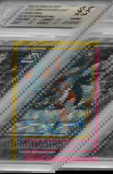 2023 Optic Elite Dominators Red & Gold Victor Wembanyama #18 /99 RC BGS 9.5 True Gem