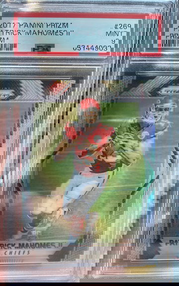 2017 Panini Prizm Patrick Mahomes RC Rookie PSA 9 MINT! No dimple!