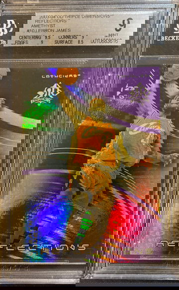 LeBron James 2003-04 UD Triple Dimensions Reflections /300 Rookie BGS 9 MINT