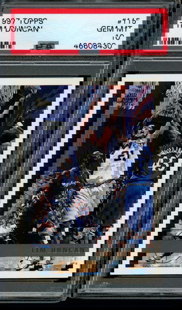 1997 Topps #115 Tim Duncan PSA GEM MINT 10