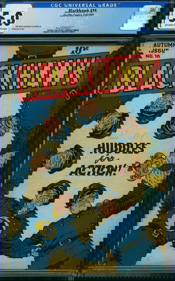 BLACKHAWK #16, CGC 5.0 VGF