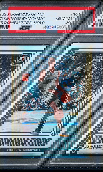 2023 DONRUSS OPTIC ELITE DOMINATORS VICTOR WEMBANYAMA #18 HOLO ROOKIE RC PSA 10