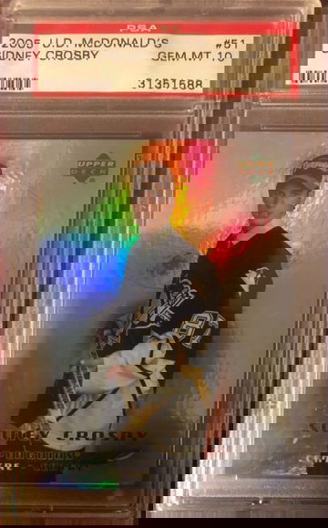 2005 Upper Deck McDonalds Sidney Crosby Rookie Cad PSA 10