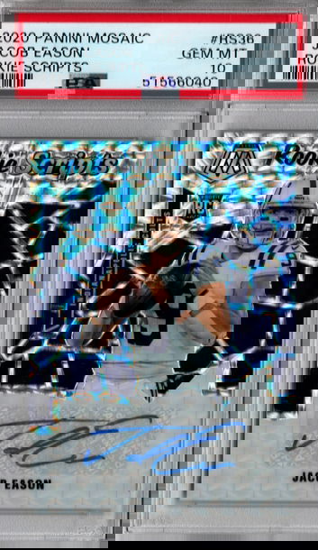 2020 Mosaic Jacob Eason Rookie Scripts AUTO PSA 10