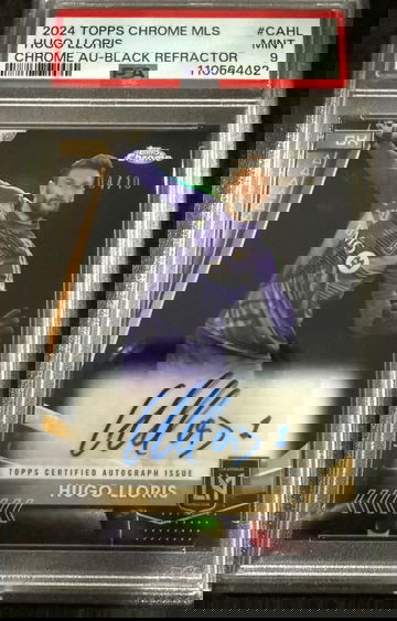 2024 TOPPS Black Chrome MLS Hugo Lloris Auto 4/10 PSA