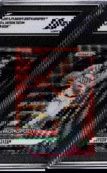 2024-25 Panini Prizm Monopoly #16 Jayson Tatum Red Prizm SGC 10