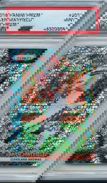 Baker Mayfield 2018 Prizm Disco Rookie PSA 9 Browns