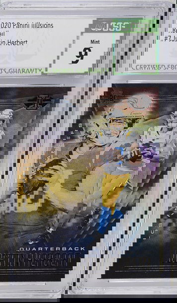 2020 Panini Illusions #7 Justin Herbert RC CSG 9