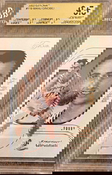 Manu Ginobili 2002-03 Flair RC /1750 BGS 9.5