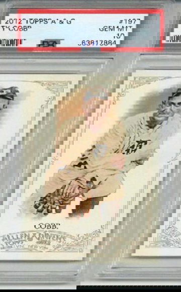 2012 TOPPS ALLEN & GINTER #197 TY COBB CARD DETROIT TIGERS PSA 10 LOW POP