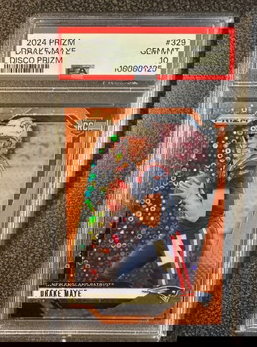 2024 Prizm Drake Maye Orange Disco #329 PSA 10 Gem Mint