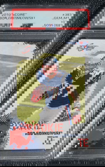 2010 Score Rob Gronkowski psa 10 383